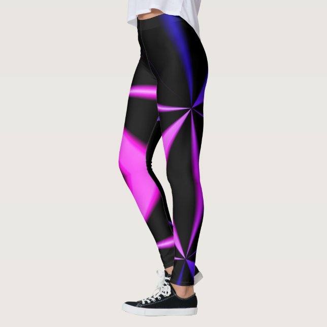 Couleur Curl Abstrait Motif Champ Leggings (Gauche)