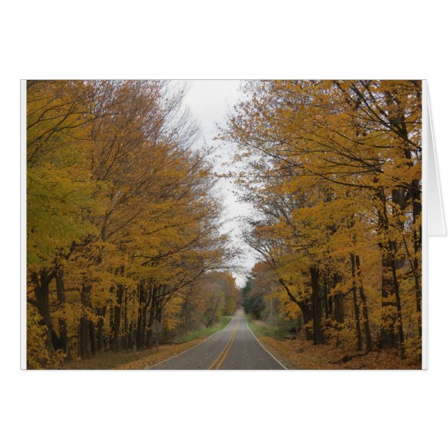 Couleur de chute sur des routes autour de lac pine (Devant horizontal)
