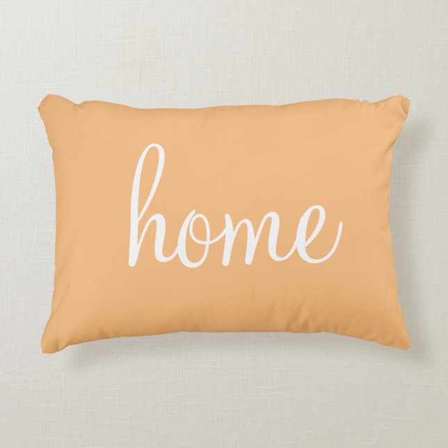 Couleur de corail doux "home" joli accent coussin (Devant)