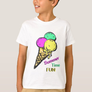 Couleur de crème glacée Temps d'été Fun T-shirt