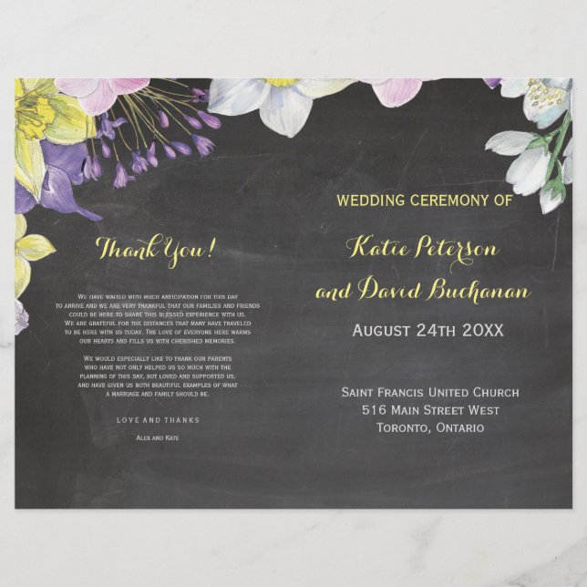 Couleur de l'eau peinte à la main narcisse mariage (Devant)