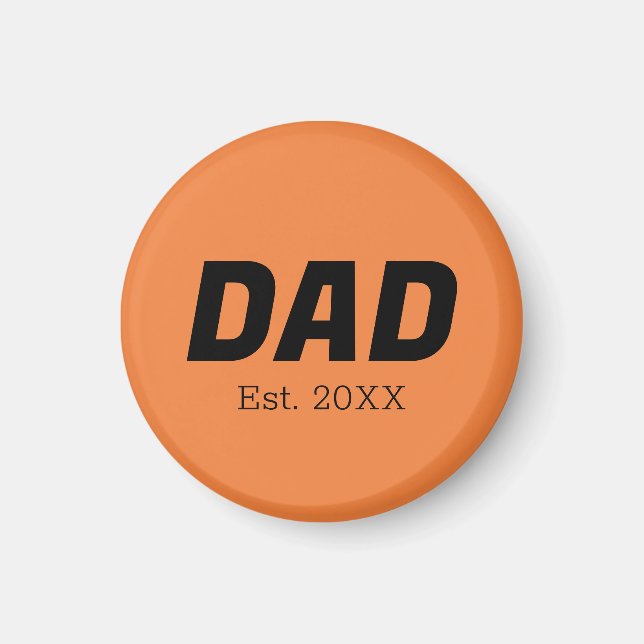 Couleur de tendance - Aimant papa Tangerine frais (Devant)