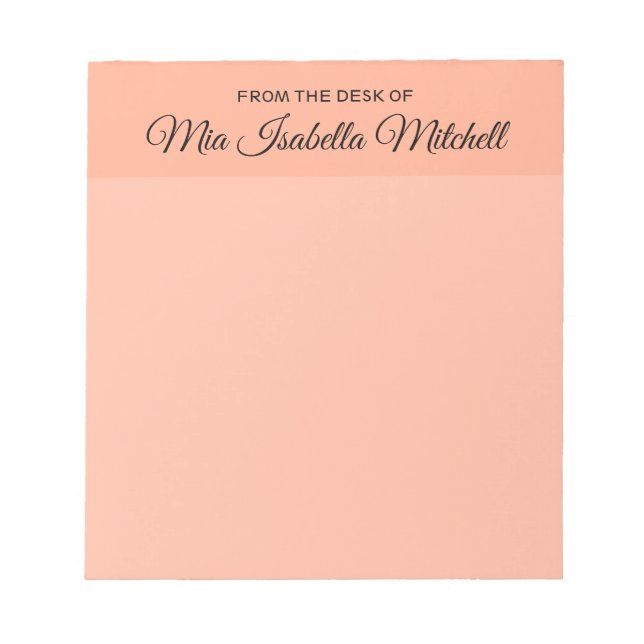 Couleur de tendance - Bloc-notes classique Peach s (Devant)