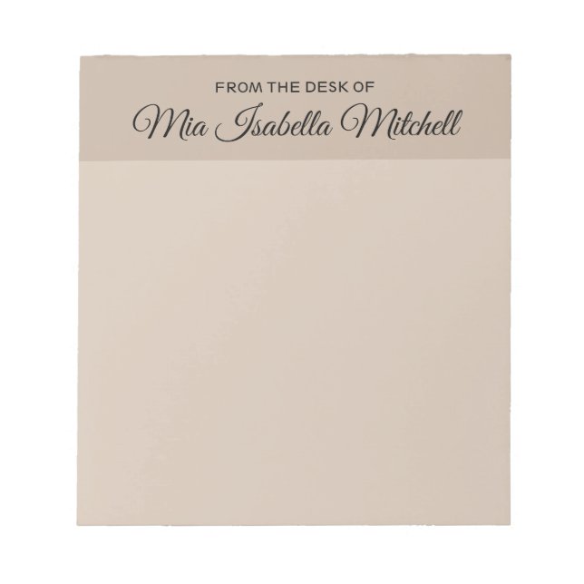 Couleur de tendance - Bloc-notes classique Taupe s (Devant)
