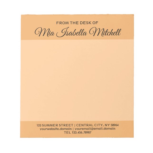 Couleur de tendance - Bloc-notes professionnel ora (Devant)