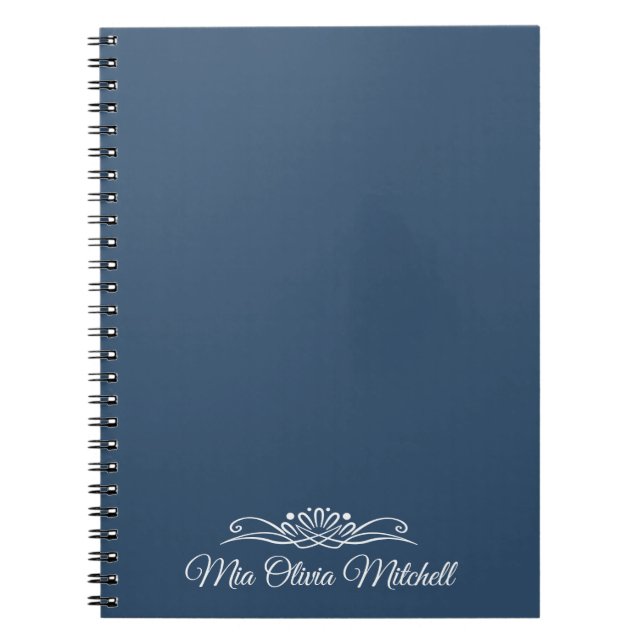 Couleur de tendance - Carnet de nom bleu grave (Devant)