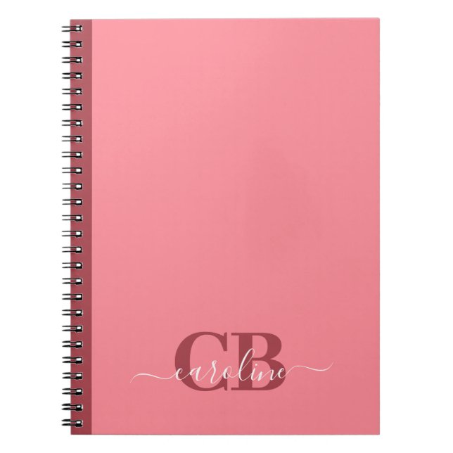 Couleur de tendance - Carnet de script rose pastèq (Devant)