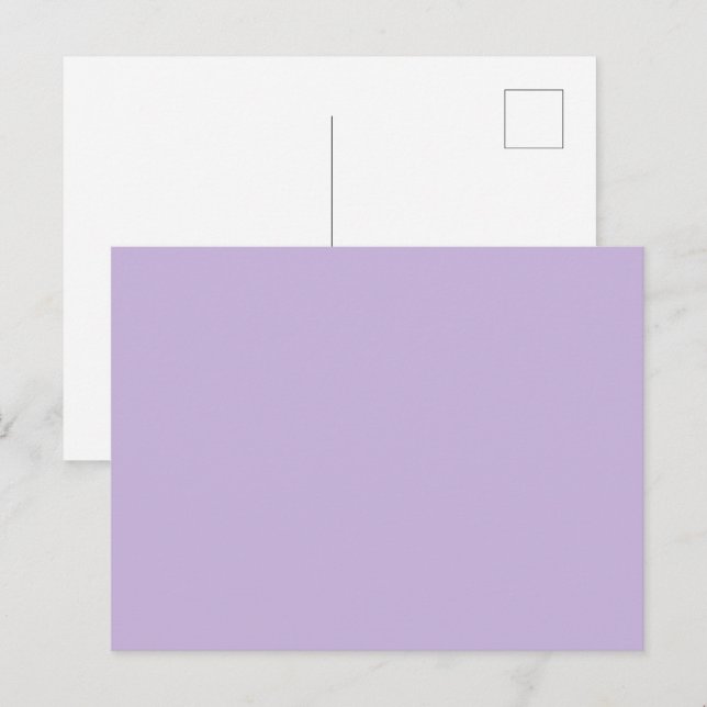 Couleur de tendance - Carte postale solide violet  (Devant / Derrière)
