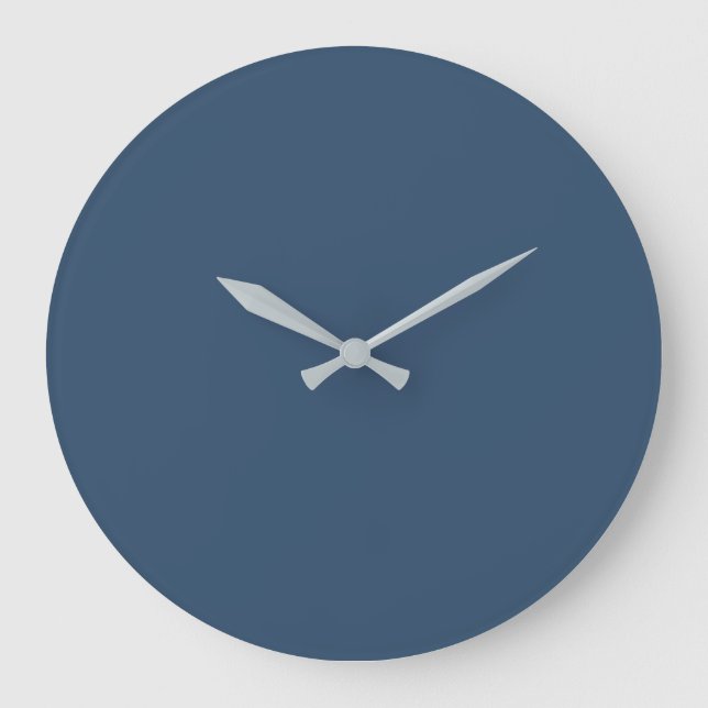 Couleur de tendance Grave Bleu Grand Mur Horloge (Recto)