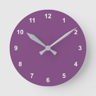 Couleur de tendance - Horloge ronde violet prune a