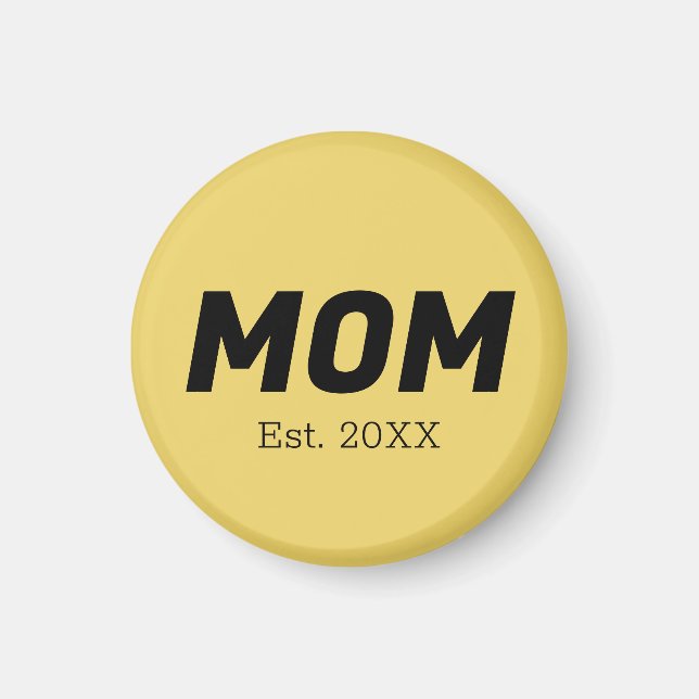 Couleur de tendance - Magnet de maman jaune doux (Devant)