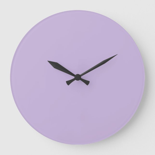 Couleur de tendance Violette douce Grande horloge  (Recto)