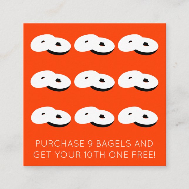 couleur de timbre de fidélité bagels personnalisab (Devant)