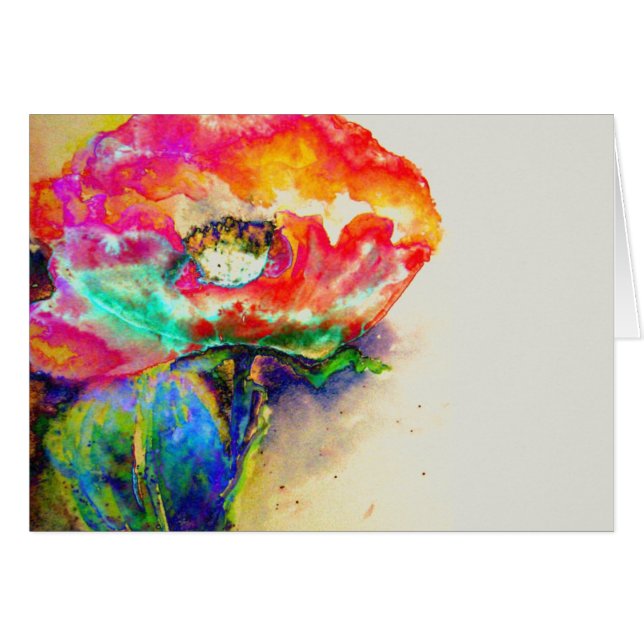 Couleur d'eau Abstraite colorée et rétro (Devant horizontal)