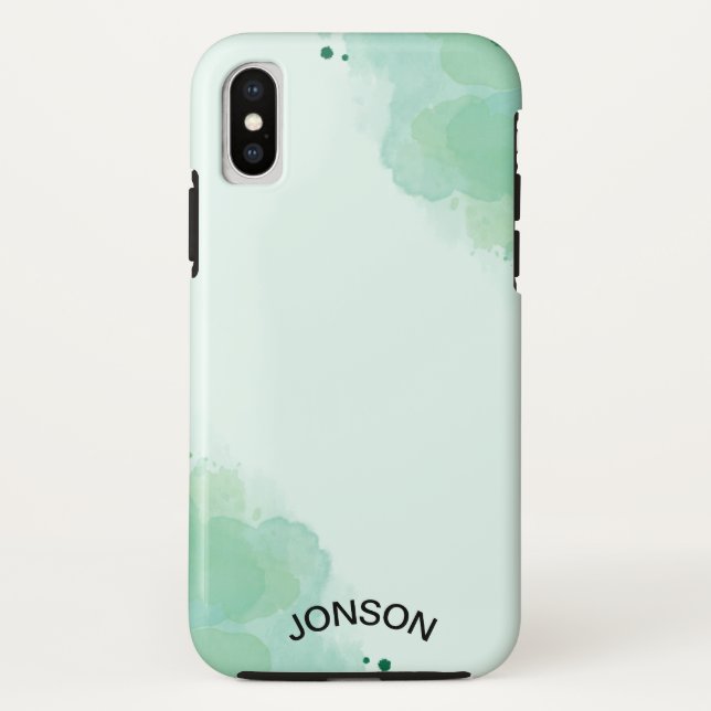 Couleur d'eau Coque-Mate Tough iPhone X Coque (Dos)