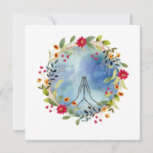 Couleur d'eau des mains de prière