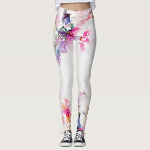 Couleur d'eau Leggings floraux