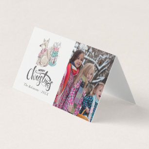 Couleur d'eau mignonne Renard d'hiver photo de Noë