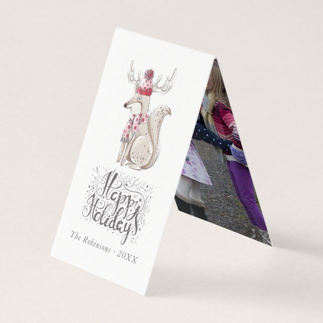 Couleur d'eau mignonne Renard d'hiver photo de Noë (Front)