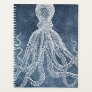 Couleur d'eau octopus bleu clair vintage