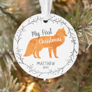 Couleur d'eau personnalisée Fox Baby Premier Noë