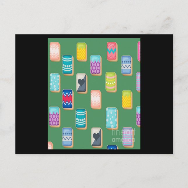 Couleur du jeu de lignes de cartes Mahjong (Devant)