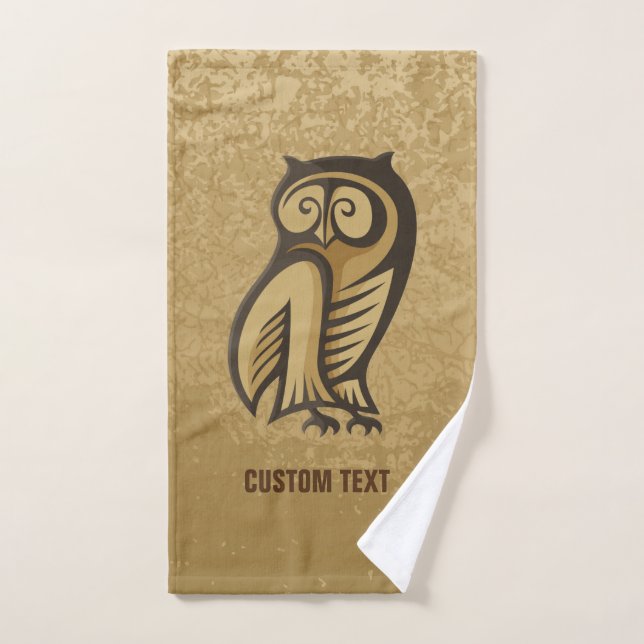 Couleur du symbole de hibou (Serviette à main)