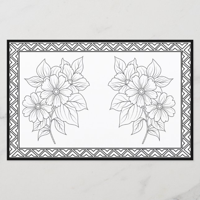 Couleur Élégante de votre propre papier à lettres  (Devant)