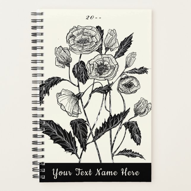 Couleur et année de texte personnalisées du planif (Devant)