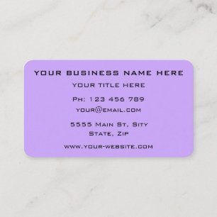 Couleur et polices personnalisées Modèle de carte