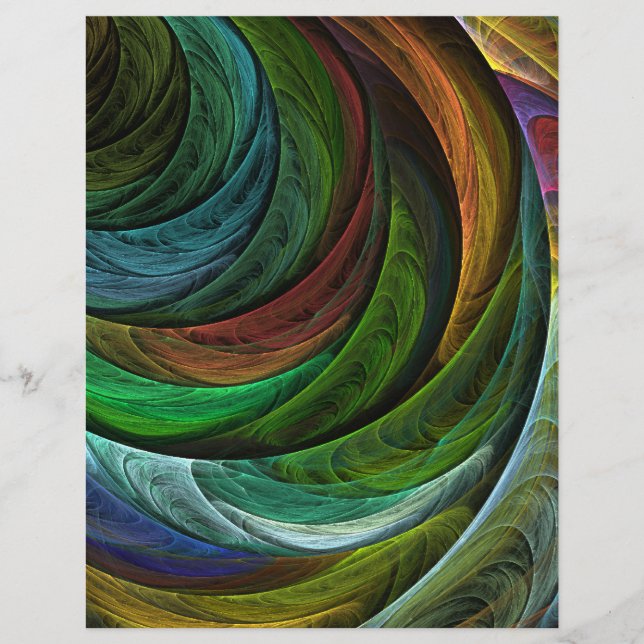 Couleur Gloire Moderne Art Abstrait Motif Élégant (Devant)