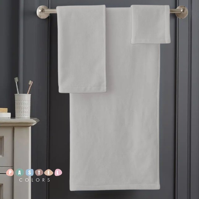 Couleur gris clair et souple en acier pastel (Solid Soft Light Gray Pastel Steel Grey Color Bath Towel Set)