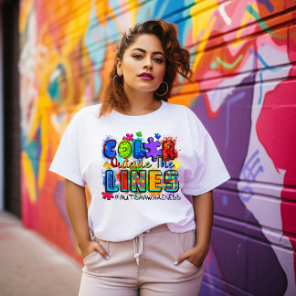 Couleur hors des lignes T-shirt Autism