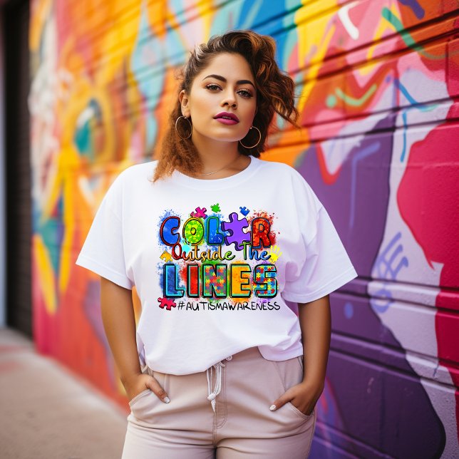 Couleur hors des lignes T-shirt Autism (Créateur téléchargé)