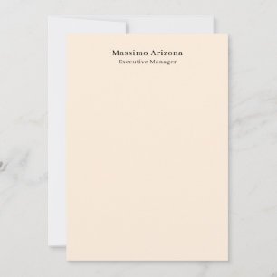Couleur ivoire Plain Moderne Minimaliste Professio