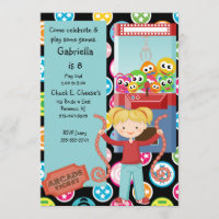 Couleur mignonne et multi, invitation de fille