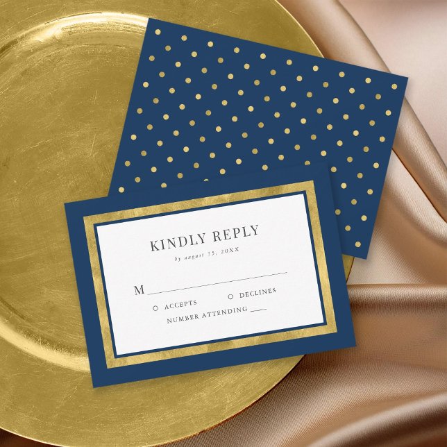 Couleur modifiable Classic Gold Wedding RSVP (Créateur téléchargé)