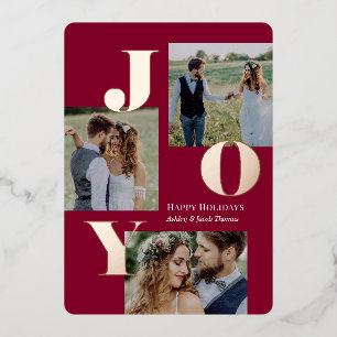 Couleur modifiable de la carte Vacances Joy Foil