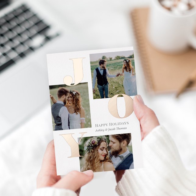 Couleur modifiable de la carte Vacances Joy Foil (Créateur téléchargé)