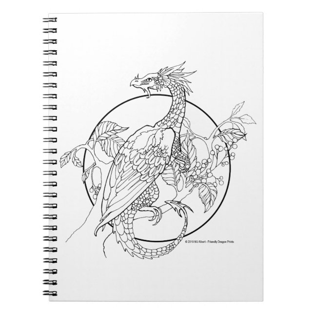 COULEUR MOI Carnet Spiral Imaginaire Oiseau Dragon (Devant)