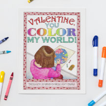 Couleur Mon Monde Valentine Carte postale