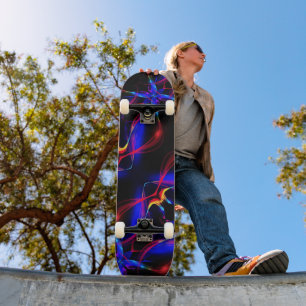 Couleur néon Lumières noir Skateboard