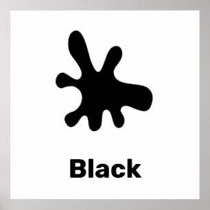 Couleur noire avec poster de mots