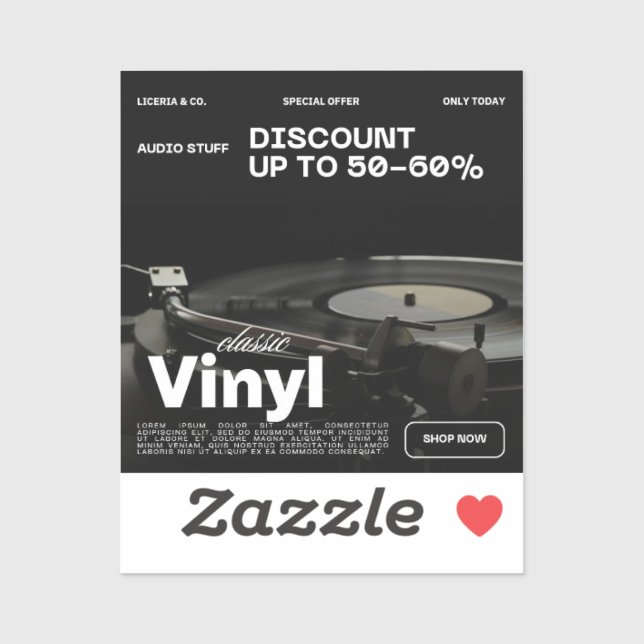 COULEUR NOIRE DANS Sticker en vinyle coupé sur mes (Feuille)