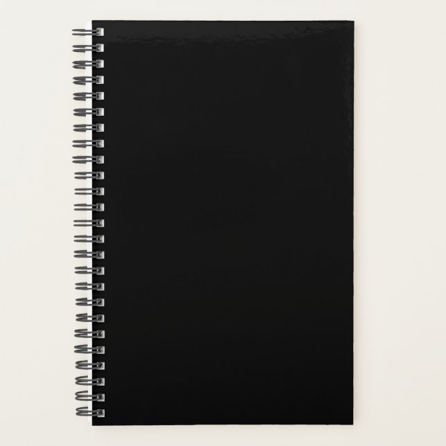 Couleur noire du planificateur Noir simple Noir cl (Devant)