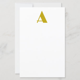 Couleur or Monogramme personnalisé Lettre initiale