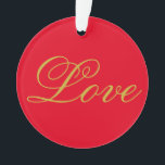Couleur or Script Red Love Mariage Calligraphie<br><div class="desc">Vous pouvez facilement changer les polices et les couleurs. Vous pouvez également ajouter votre logo et l'image arrière - plan comme vous le souhaitez.</div>