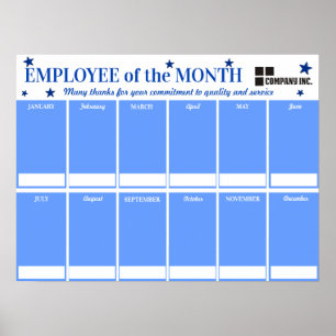 Couleur personnalisée Employé du mois poster photo