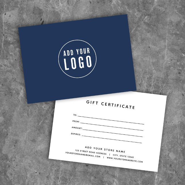 Couleur personnalisée Moderne Ajouter un logo Cert (Créateur téléchargé)