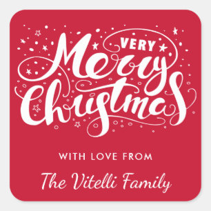 Couleur personnalisée Stickers de Noël très joyeux
